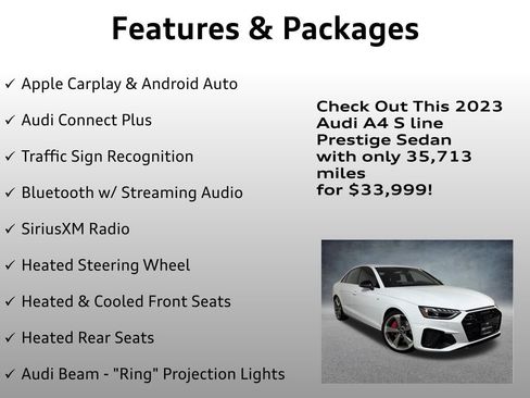 Used 2023 Audi A4 2.0T Prestige w/ Prestige Package AWD/4WD image 12