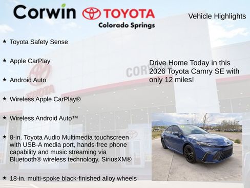 Used 2026 Toyota Camry SE FWD image 7