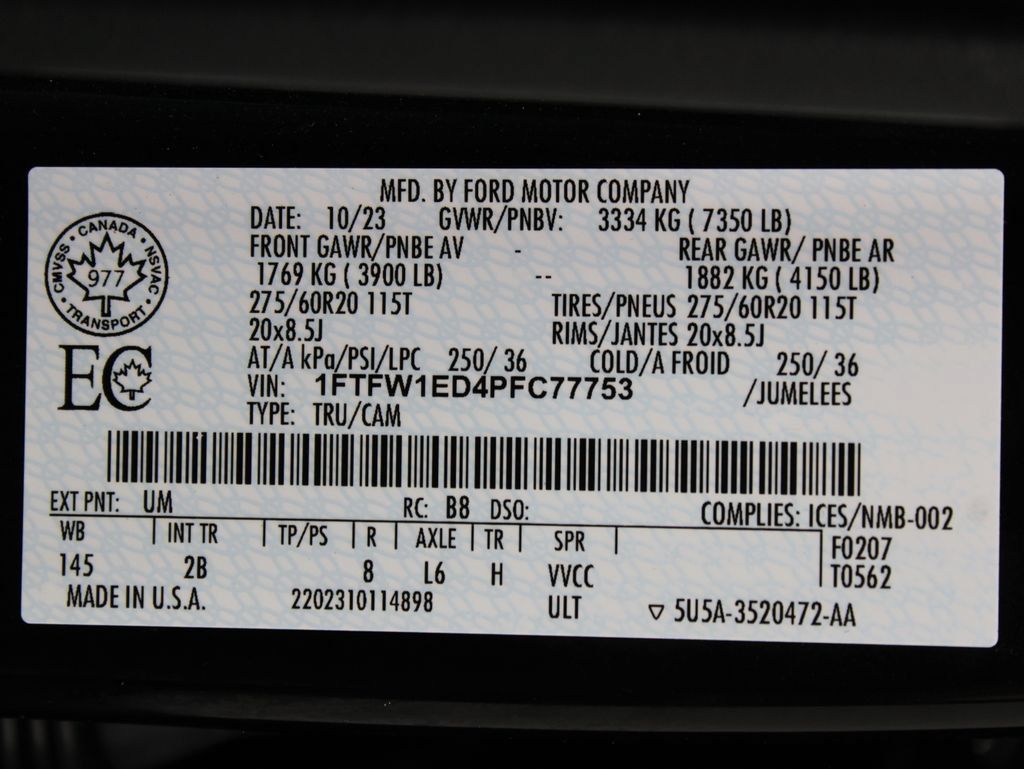Used 2023 Ford F150 Lariat w/ Equipment Group 502A High AWD/4WD image 75
