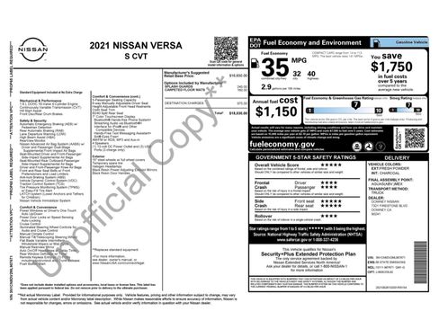 Used 2021 Nissan Versa S image 47