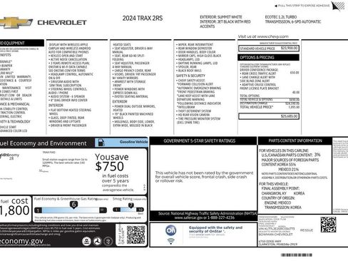 Used 2024 Chevrolet Trax RS w/ Driver Confidence Package FWD image 10