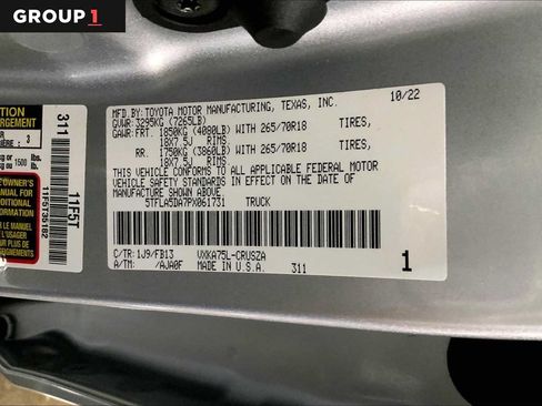 Certified 2023 Toyota Tundra SR5 w/ TRD Off-Road Package AWD/4WD image 37