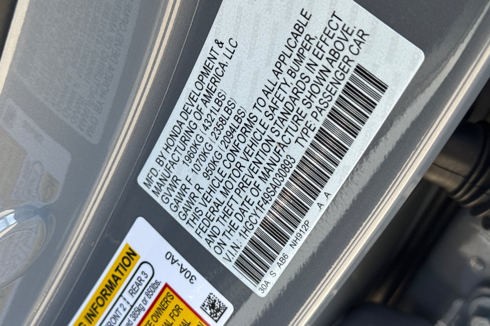 Certified 2025 Honda Accord SE image 27