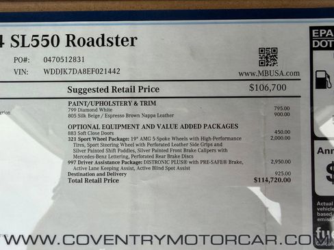 Used 2014 Mercedes-Benz SL 550 image 20