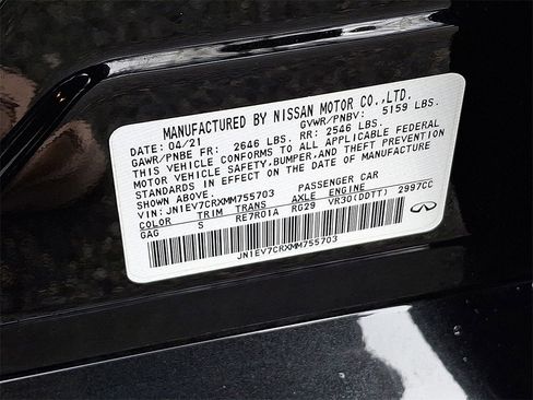 Certified 2021 INFINITI Q50 Signature Edition w/ Cargo Package image 28