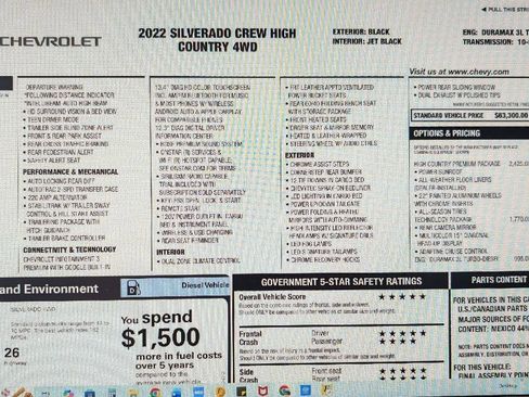 Used 2022 Chevrolet Silverado 1500 High Country w/ High Country Premium Package image 44