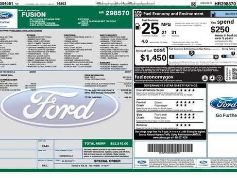 Used 2017 Ford Fusion Titanium FWD image 2