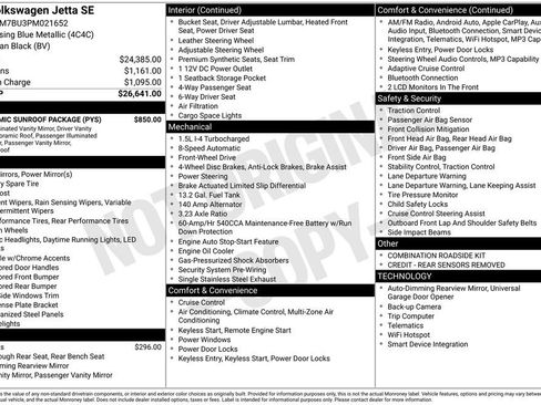 Used 2023 Volkswagen Jetta SE w/ Panoramic Sunroof Package image 7