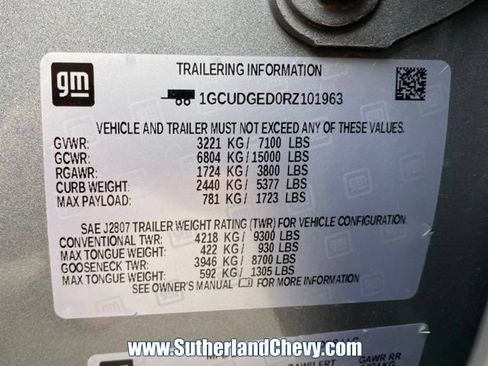 Used 2024 Chevrolet Silverado 1500 LTZ AWD/4WD image 54