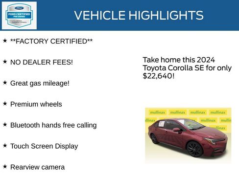 Used 2024 Toyota Corolla SE FWD image 12
