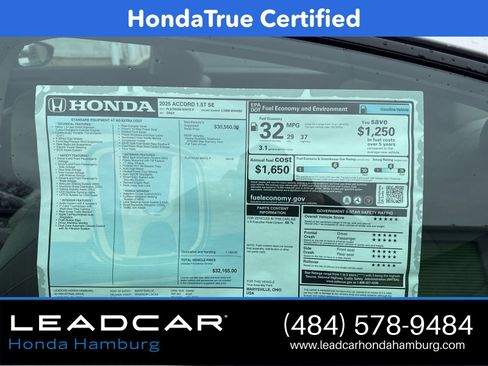 Certified 2025 Honda Accord SE image 12