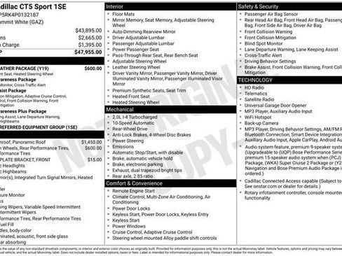 Certified 2023 Cadillac CT5 Sport w/ Cold Weather Package RWD image 34
