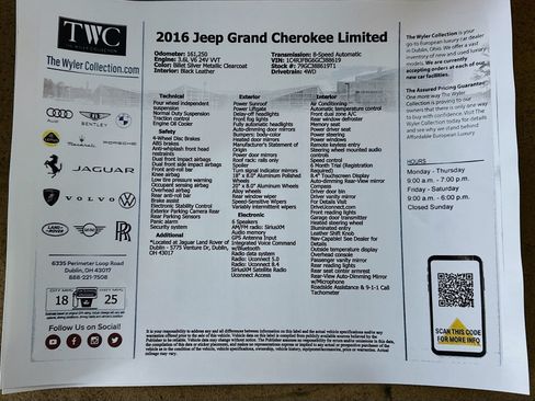 Used 2016 Jeep Grand Cherokee Limited AWD/4WD image 46