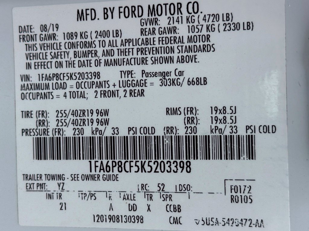 Used 2019 Ford Mustang GT w/ Black Accent Package RWD image 36