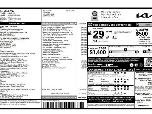 Used 2021 Kia Seltos EX image 2