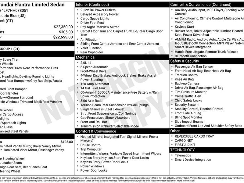 Used 2017 Hyundai Elantra Limited image 1
