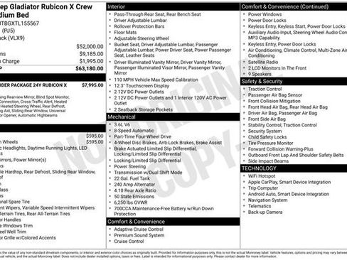 New 2026 Jeep Gladiator Rubicon AWD/4WD image 5
