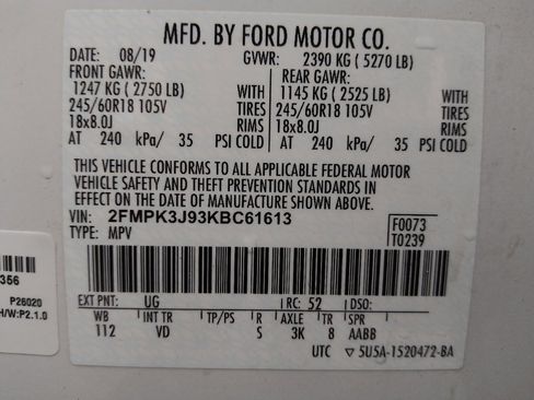 Used 2019 Ford Edge SEL w/ Equipment Group 201A FWD image 33