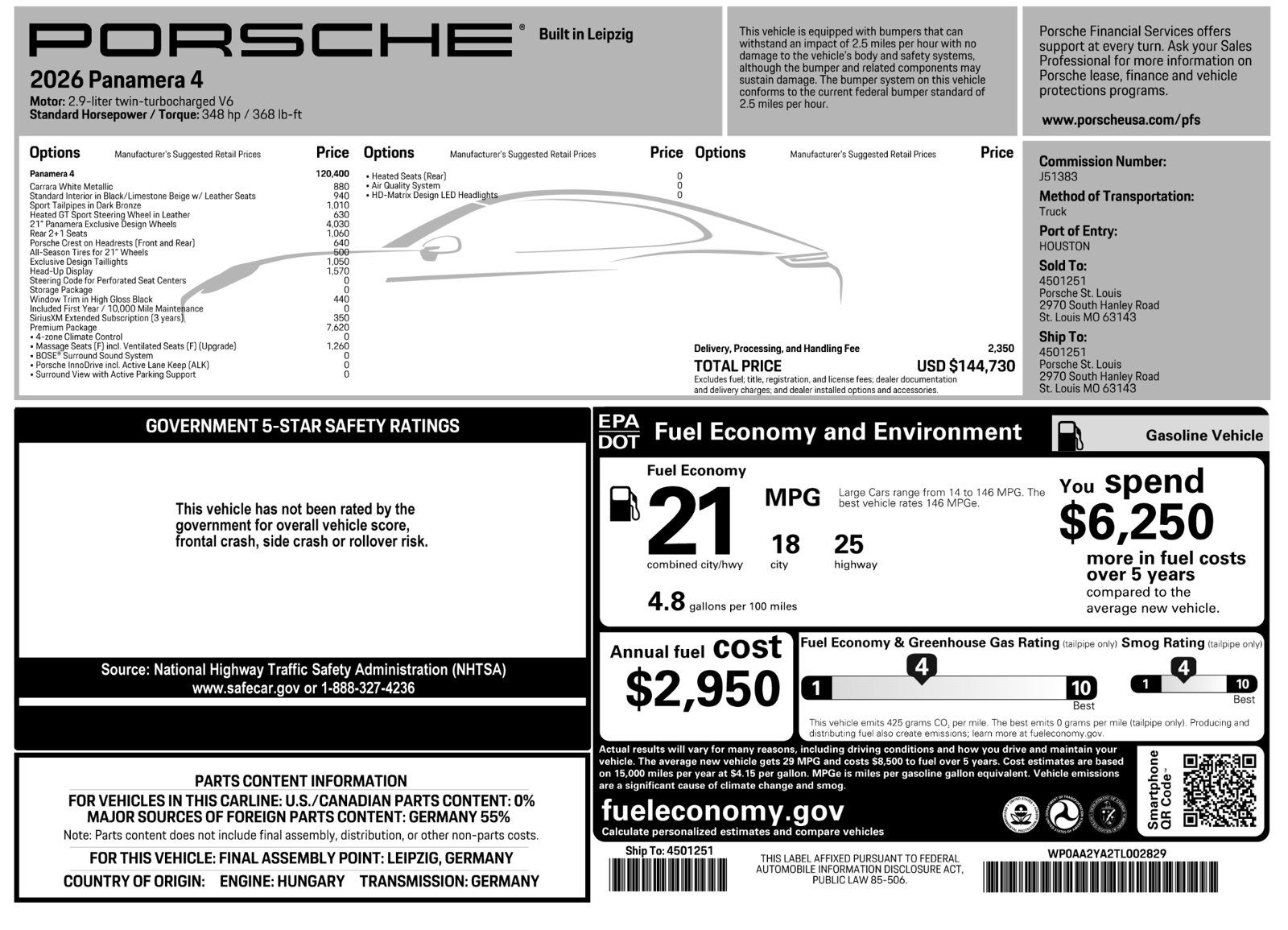Certified 2026 Porsche Panamera 4 AWD/4WD image 51