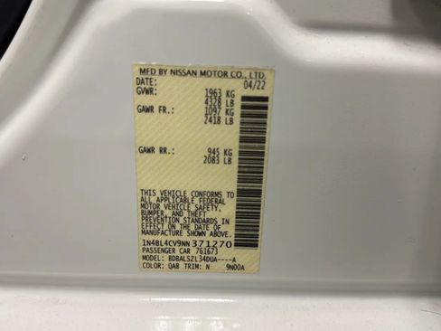 Used 2022 Nissan Altima 2.5 SR FWD image 23