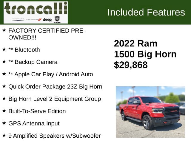 Certified 2022 RAM 1500 Big Horn AWD/4WD image 5