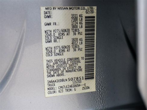 Used 2020 Nissan Titan SL w/ Moonroof Package image 42