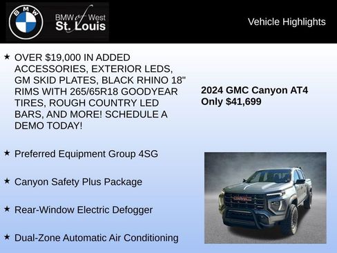 Used 2024 GMC Canyon AT4 w/ Canyon Safety Plus Package image 16