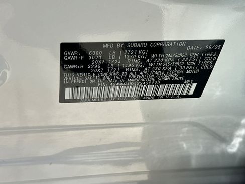 Used 2025 Subaru Ascent Touring w/ Popular Package #1 AWD/4WD image 30