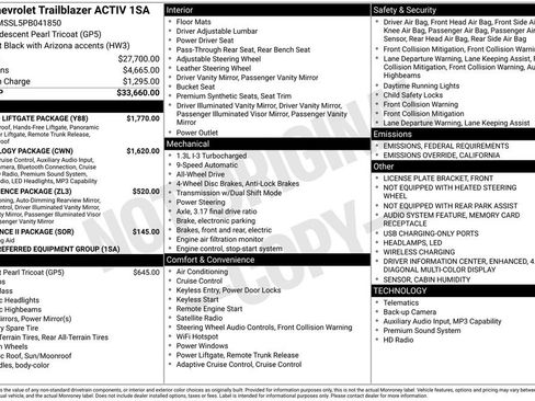 Certified 2023 Chevrolet TrailBlazer ACTIV w/ Sun and Liftgate Package image 37