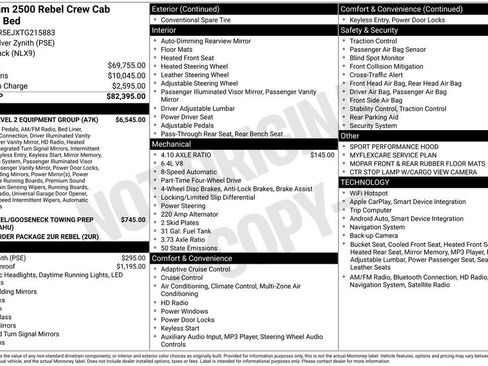 New 2026 RAM 2500 Rebel w/ Rebel Level 2 Equipment Group AWD/4WD image 7