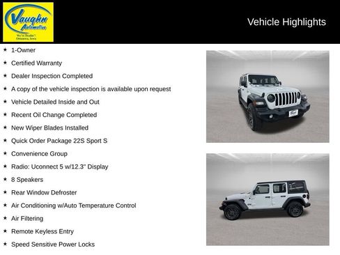 Used 2024 Jeep Wrangler Unlimited Sport AWD/4WD image 2