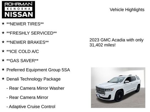 Used 2023 GMC Acadia Denali w/ Denali Ultimate Package AWD/4WD image 7