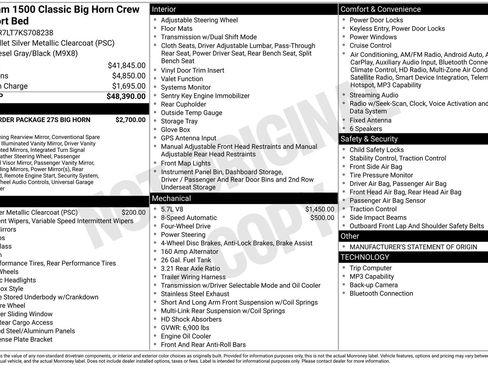 Used 2019 RAM 1500 Big Horn AWD/4WD image 1