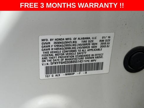 Used 2016 Honda Pilot Elite image 26