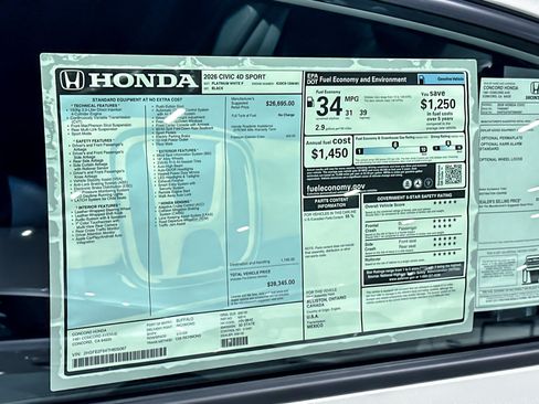 New 2026 Honda Civic Sport image 31