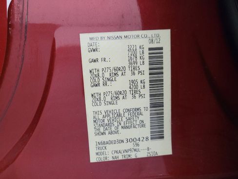 Used 2013 Nissan Titan SL w/ SL Max Utility Pkg RWD image 33
