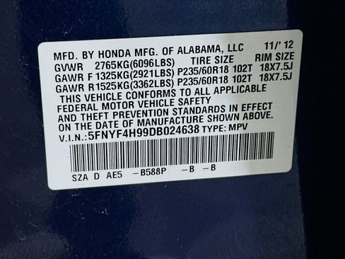 Used 2013 Honda Pilot Touring image 12