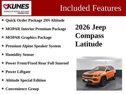 New 2026 Jeep Compass Latitude w/ Sun and Sound Group AWD/4WD image 3