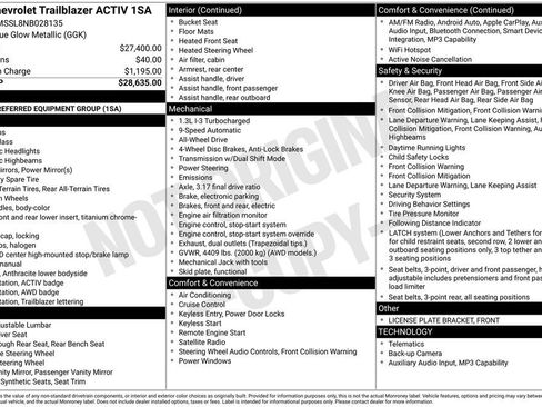 Used 2022 Chevrolet TrailBlazer ACTIV AWD/4WD image 1