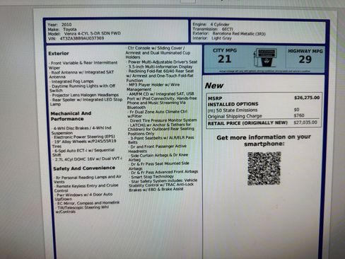 Used 2010 Toyota Venza image 17