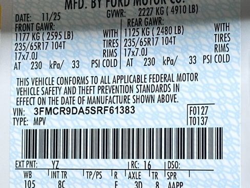 New 2025 Ford Bronco Sport Badlands w/ Sasquatch Badlands Package AWD/4WD image 47
