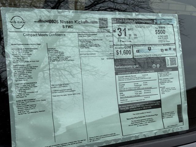 New 2026 Nissan Kicks S w/ Charging Package FWD image 28