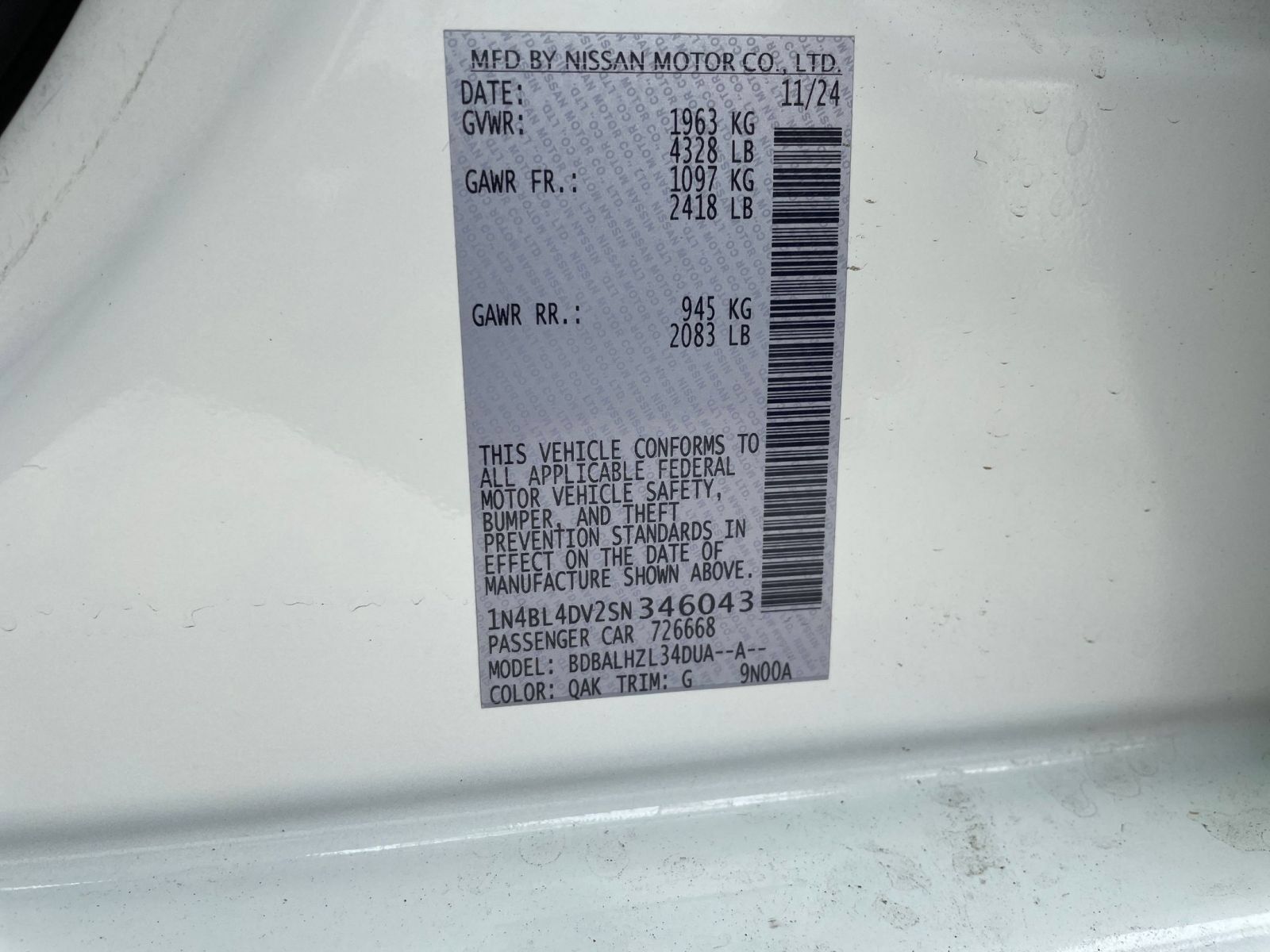 Used 2025 Nissan Altima 2.5 SV FWD image 28