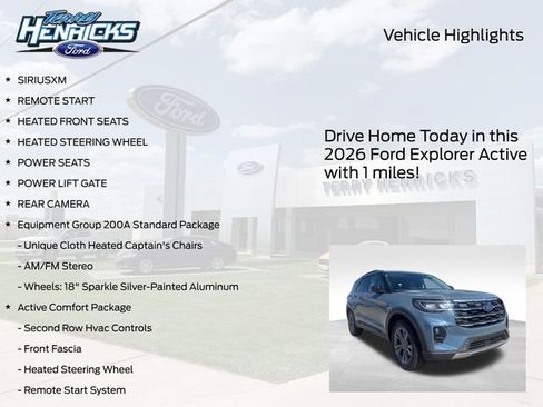 New 2026 Ford Explorer Active w/ Active Comfort Package AWD/4WD image 4
