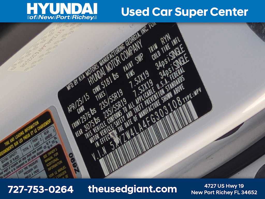 Used 2015 Hyundai Santa Fe Sport 2.0T w/ Option Group 05 FWD image 35