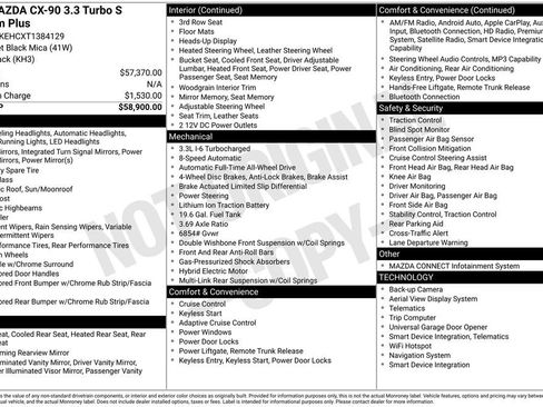 New 2026 MAZDA CX-90 3.3 Turbo S w/ Premium Plus AWD/4WD image 39