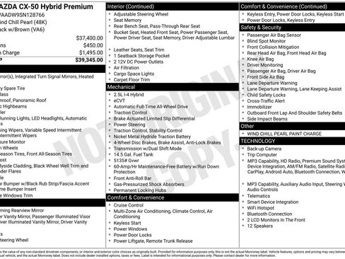 Used 2025 MAZDA CX-50 AWD 2.5 Hybrid w/ Premium Pkg image 14