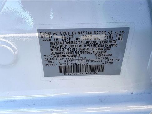 New 2025 Nissan Versa S w/ Trunk Package FWD image 23