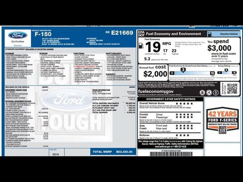 Used 2019 Ford F150 XLT w/ Equipment Group 302A Luxury image 3