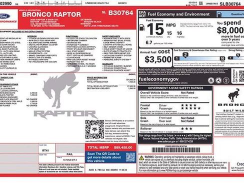 Used 2025 Ford Bronco Raptor w/ Interior Carbon Fiber Pack AWD/4WD image 26